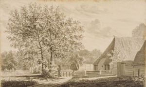 BOE 5 boerderij Ensering door Alexander Ver Huell plm 1840